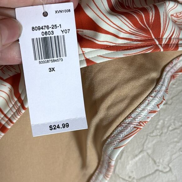 Old navy plus size pineapple tropical print bikini NWT 4x top 3x bottoms - Picture 7 of 9